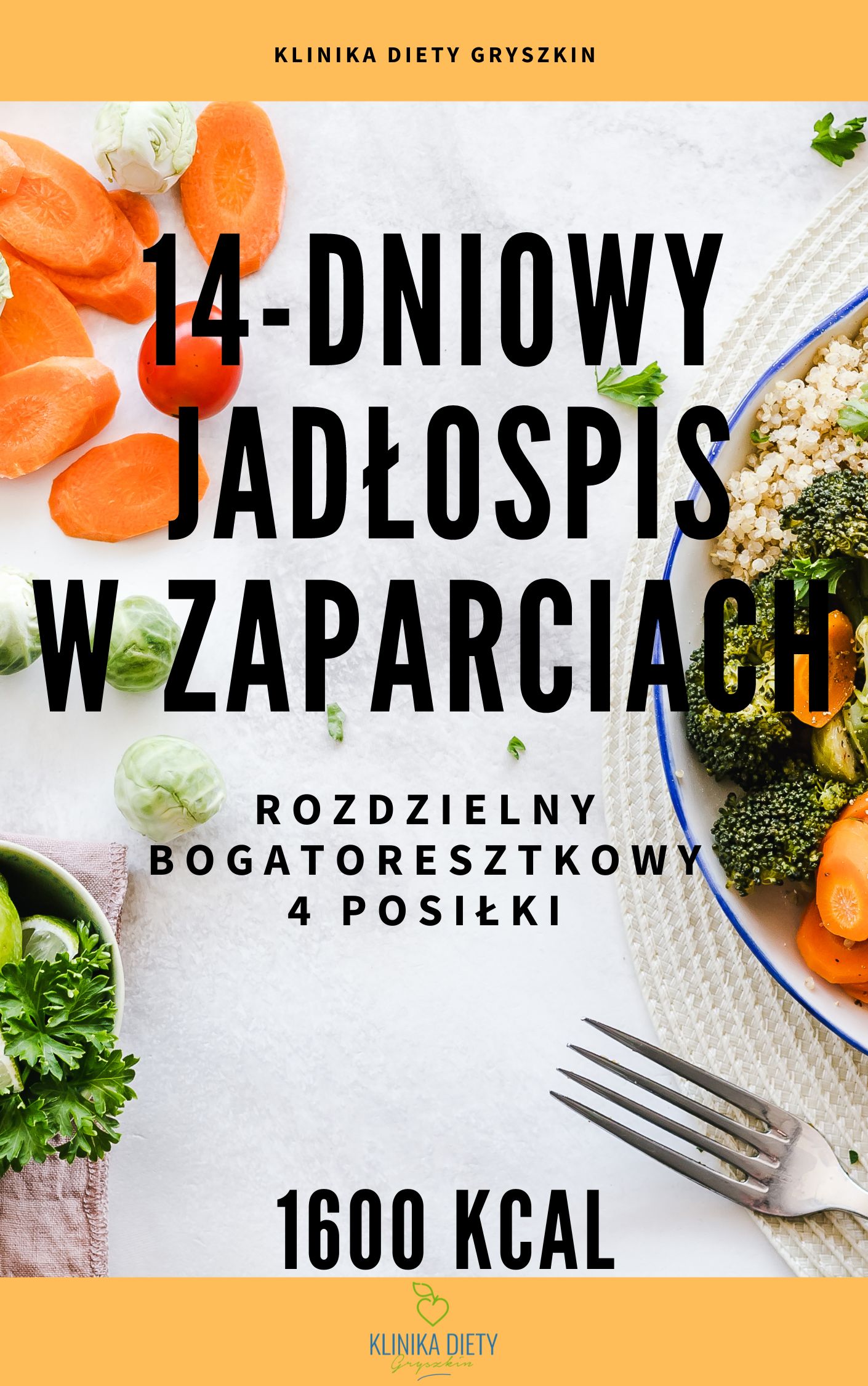 14-dniowy gotowy jadłospis w zaparciach - 4 posiłki - 1600 kcal