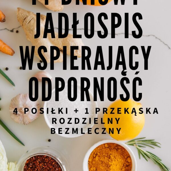 Gotowy 14-dniowy jadłospis wspierający odporność - 1800 kcal